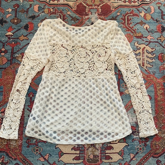 Anthropologie embroidered peasant top blouse boho Small 4 6 Top shirt blouse EUC - Picture 4 of 5